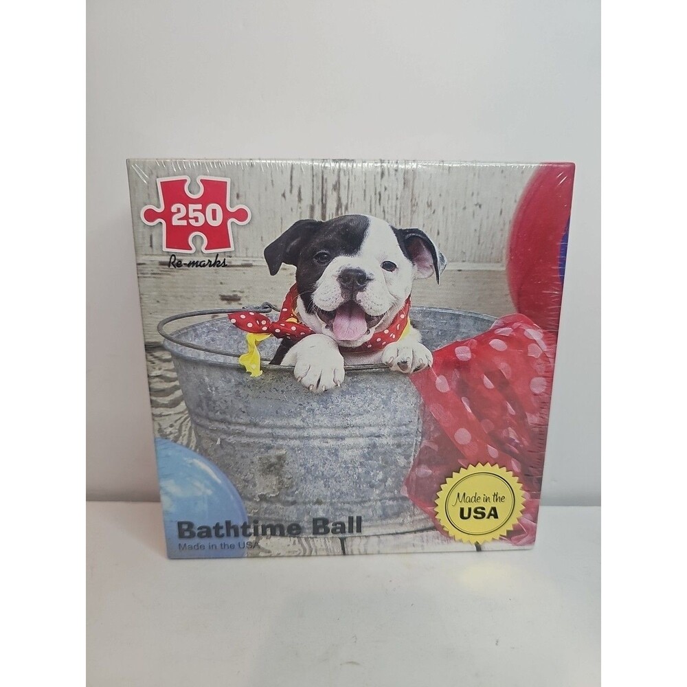 Re-Marks Puzzle Bathtime Ball Puppy Dog 250 Piece New Sealed Made In USA